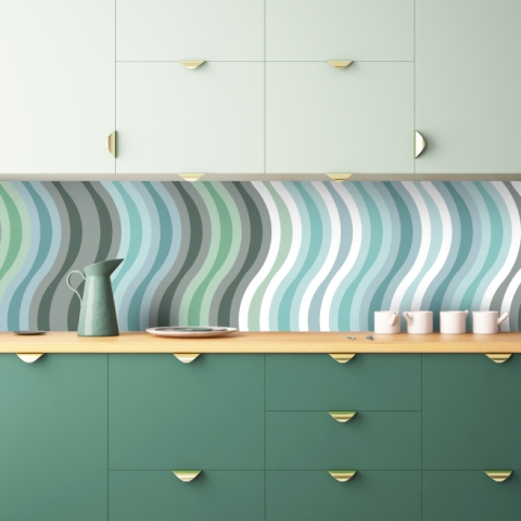 Spritzschutz Küche Wellen Design