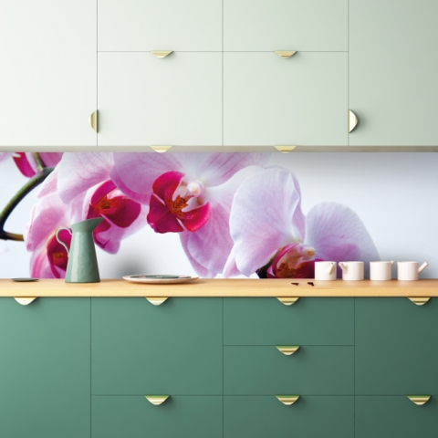 Spritzschutz Küche Orchideen Bild