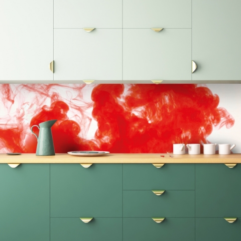 Spritzschutz Küche Red Smoke