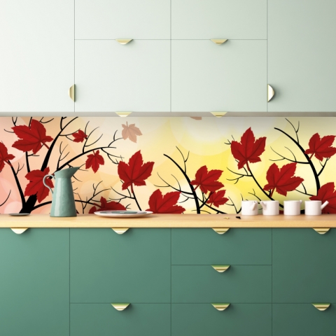 Spritzschutz Küche Herbst Design