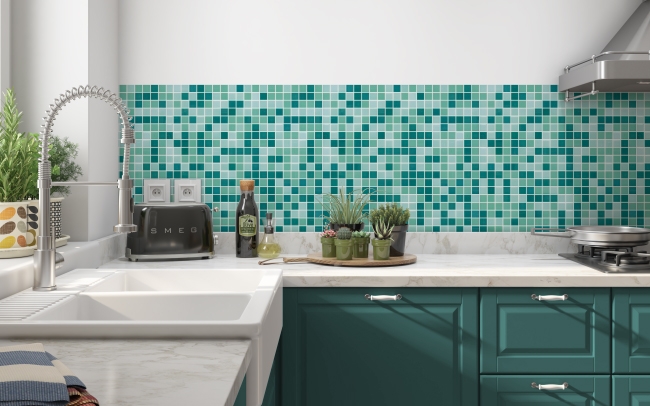 Spritzschutz Küche Mintgrün Mosaik