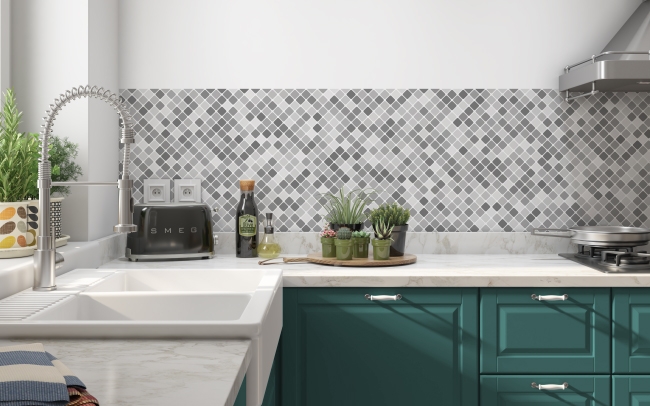 Spritzschutz Küche Grautönige Mosaik