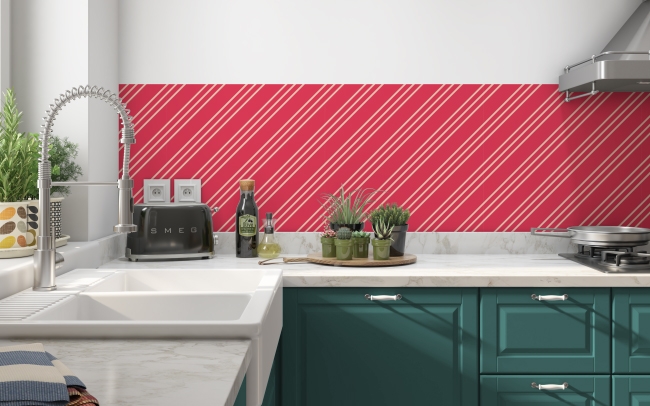 Spritzschutz Küche Diagonale Linien Muster