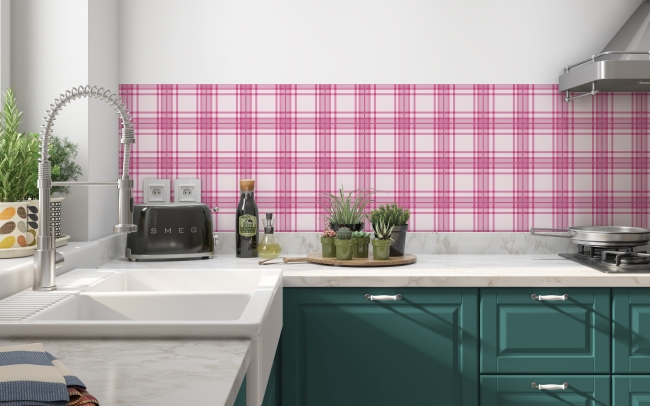 Spritzschutz Küche Pinke Vichy Karo