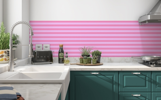 Spritzschutz Küche Pinke Streifen Muster