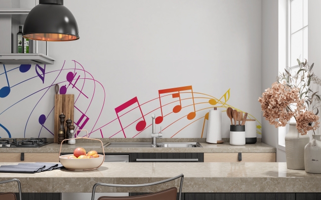Spritzschutz Küche Musik Design