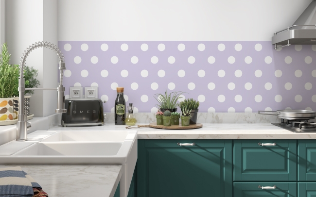 Küchenrückwand Retro Polka Dots