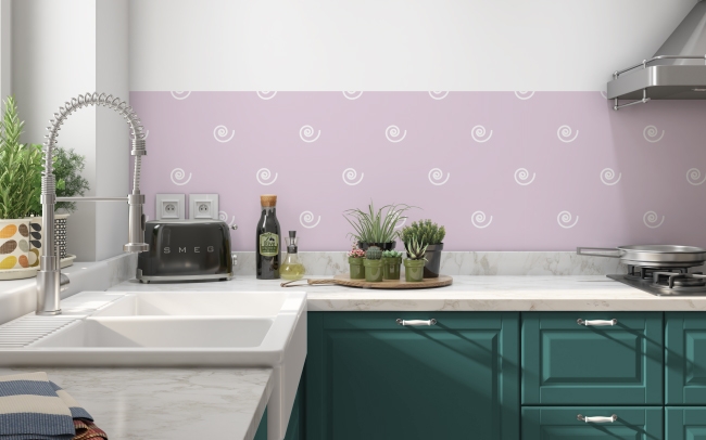 Küchenrückwand Hellviolette Spirale