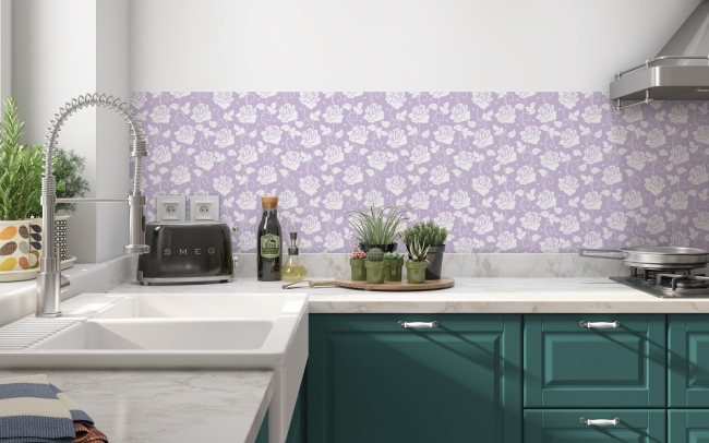 Küchenrückwand Purple Rose
