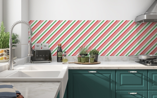 Küchenrückwand Weihnachtsfarben