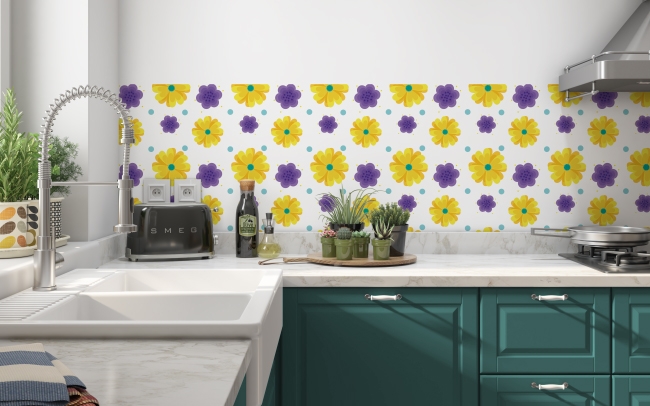 Küchenrückwand Blumenzauber Design