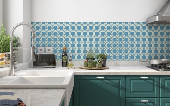 Küchenrückwand Hexagon Motiv