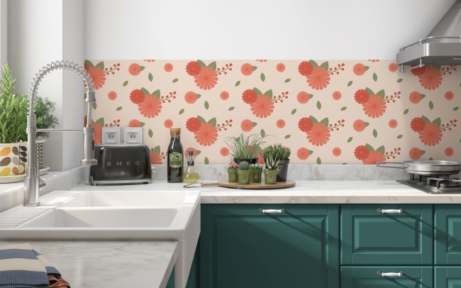 Küchenrückwand Rote Blume