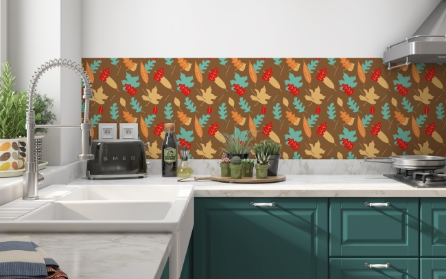 Küchenrückwand Autumn Pattern