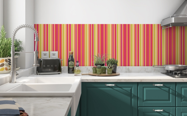 Küchenrückwand Pop Art Linien