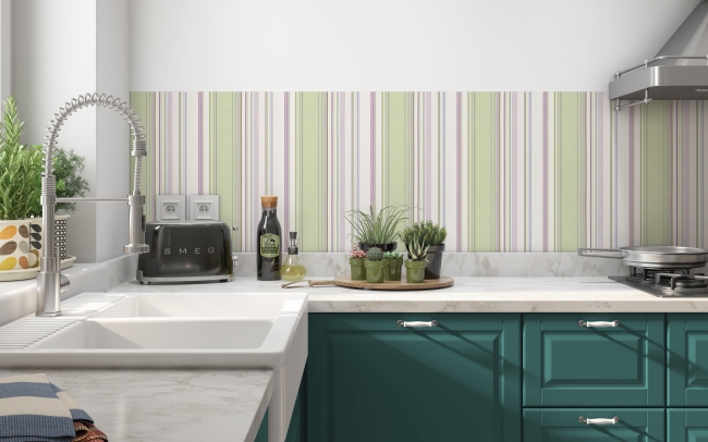 Küchenrückwand Pastell Farbige Linien