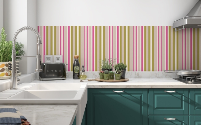 Küchenrückwand Pastell Farbige Streifen
