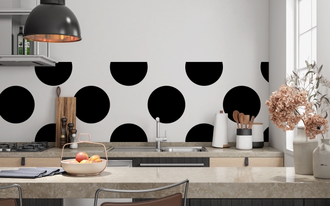 Küchenrückwand Schwarze Kugel