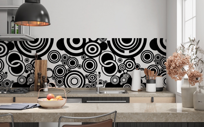 Küchenrückwand Illusion Kreise
