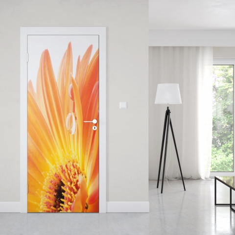 Türposter Gerbera Blume Maßanfertigung