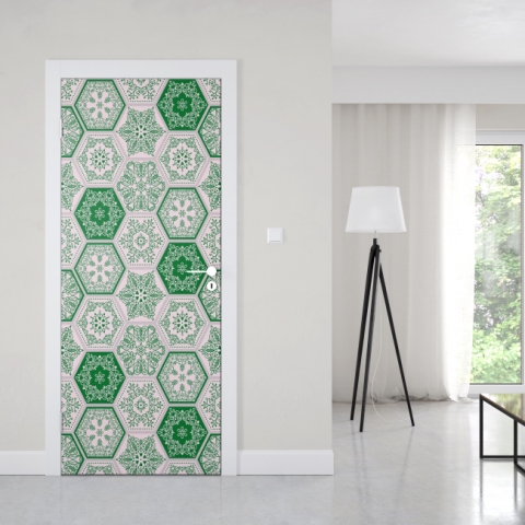 Türposter Marrakesh Hexagon Patchwork Maßanfertigung