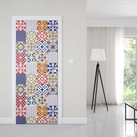 Türposter Geometric Patchwork Maßanfertigung