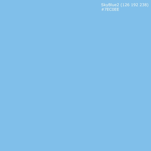 Türposter SkyBlue2 (126 192 238) #7EC0EE