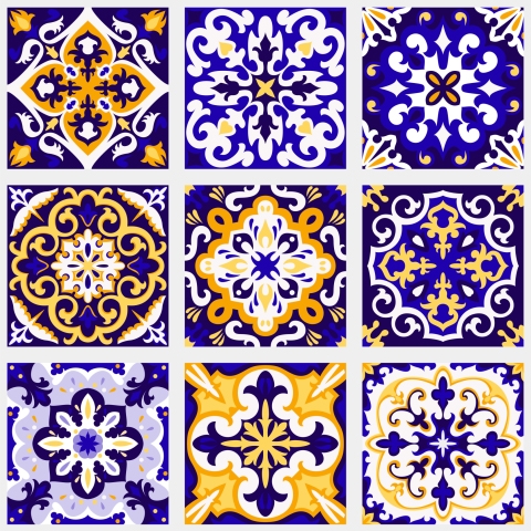 Türposter Indian Tiles