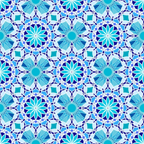 Türposter Bukhara Blue Tiles