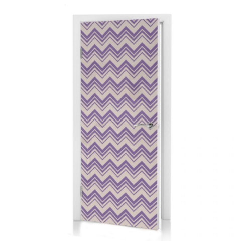 Türtapete Lila Chevron