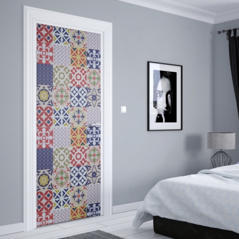 Türposter Geometric Patchwork nach Maß