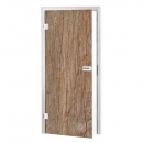 Glastür Folie Holz Design