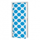 Glastür Folie Blaue Punkte