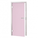 Glastür Folie Rosa Quadrat Muster