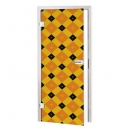 Glastür Folie Karo Design Retro Stil