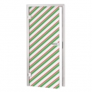 Glastür Folie Grün Rot Balken