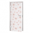 Glastür Folie Rosa Gänseblümchen