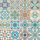 Glastür Folie Patchwork Kunst