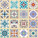 Glastür Folie Moderne Patchwork Fliesen