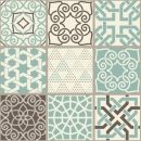 Glastür Folie Patchwork Fliesen Muster