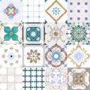 Glastür Folie Lissabon Patchwork