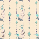 Glastür Folie Boho Vogel