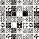 Spritzschutz Schwarz Weiß Patchwork