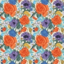 Spritzschutz Küche Farbige Blumen