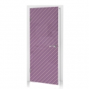 Türtapete Violett Linien
