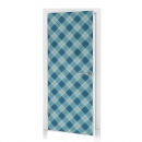 Türtapete Blaue Rautenmuster